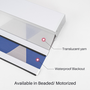 Kép ngày và đêm mất điện tự động rèm cuốn Đôi con lăn Shades cho văn phòng Kỳ nghỉ khách sạn màu đen - Product Image 2