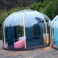 Chambre préfabriquée modulaire de dôme de dôme de dôme de polycarbonate d'hôtel de dôme transparent pour des stations