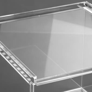 Boîte de présentation en acrylique transparente <span class=keywords><strong>carrée</strong></span> avec couvercle coulissant intégré personnalisée pour figurine capsule - Product Image 2