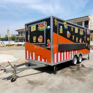 2025 comida rápida Van Foodtruck multifunción móvil Snack restaurante remolque Pizza camión Hotdog carrito con rueda - Product Image 6