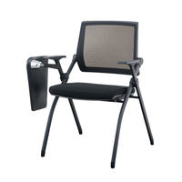 Chaises de bureau en maille de haute qualité chaises de formation pliables à cadre métallique avec table d'écriture