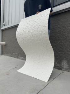 Paneles de Pared Exteriores de Porcelana Modernos, 3D MCM, 3 mm de Grosor, Resistentes al Desgaste, Resistentes a los Ácidos, Acabado Mate, Color Personalizable, Suaves - Product Image 4