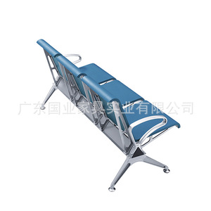 Sillas de Espera para Aeropuertos, Modelo A73PU, Color Azul Pavo Real, Aleación de Aluminio y PU, para Hospitales y Escuelas - Product Image 2