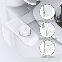 Bonne qualité buse automatique Ultra mince autonettoyant double buse WC Bidet fixation ensemble de toilette Bidet de toilette Non électrique