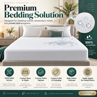 Protège-matelas en tissu éponge OEM ODM, housse de matelas imperméable ajustée, taille et logo personnalisés, emballage d'usine