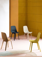 Chaise de salle à manger tulipe en plastique moderne nordique, écologique, aux couleurs vives, pour chambre et salon – Vente en gros