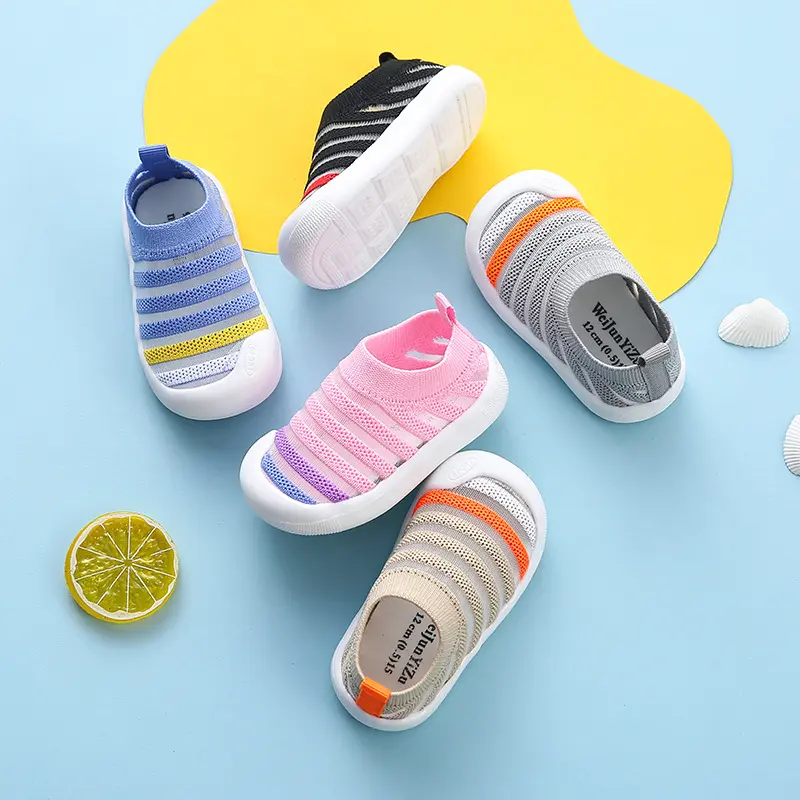 Breathable Mesh Summer Baby Walking Shoes with Anti-Collision Design toddle Anti-Slippery sock baby shoes