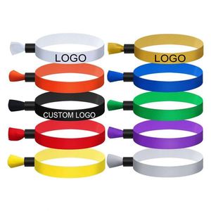 Pulseras de Tela Elástica de Poliéster con Logotipo Personalizado Serigrafiado a Todo Color para Promoción, Festivales de Música y Deportes - Product Image 1