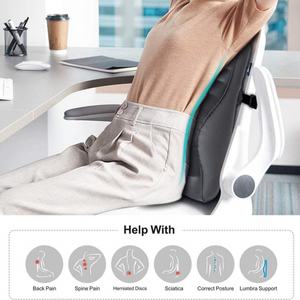 เบาะรองนั่งเป่าลม เบาะรองหลังเป่าลม ที่รองหลังแบบเป่าลมสำหรับเก้าอี้สำนักงาน เบาะรถยนต์ การเดินทาง และใช้ในบ้าน - Product Image 4