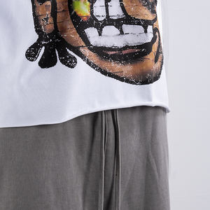 TKAN209 personnalisé 100% coton Streetwear graphique surdimensionné Boxy T-Shirt Dtg impression goutte épaule poids lourd homme T-Shirt - Product Image 3