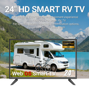 24 pouces Web OS <span class=keywords><strong>Camping</strong></span> RV <span class=keywords><strong>TV</strong></span> VESA <span class=keywords><strong>WiFi</strong></span> BT Chargeur de voiture Support mural Smartphone Mirroring Telesivion Caravan Android Smart DC 12V <span class=keywords><strong>TV</strong></span> - Product Image 3