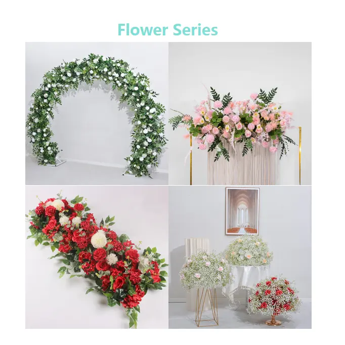 Party Wedding Backdrop Stand Centerpieces   Table decorations Arch Set Decorations Artificial Flower Floral Arch Backdrops Wall