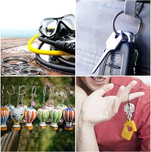 Anillos de llavero planos personalizados con logotipo OEM, de acero inoxidable 304, fabricante para regalos promocionales - Product Image 6