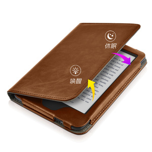 Para KOBO <span class=keywords><strong>Clara</strong></span> Color/2E/BW Funda de cuero TPU Soporte de impresión personalizado Correa con asa Cubierta completa - Product Image 3