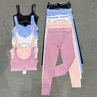 Ensemble de yoga sans couture pour femme, tenue de sport 2 pièces, soutien-gorge de sport et leggings, vêtements de sport personnalisables avec logo