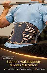 Soporte Lumbar Reforzado con Placa de Acero de Alta Resistencia e Infusión de Cobre, Ajustable, para Protección de la Espalda - Product Image 2