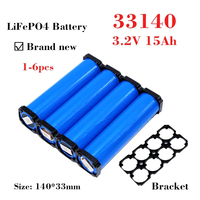 Batterie cylindrique au lithium Lifepo4 rechargeable de qualité EV 40135 33140 3.2V 20Ah 15Ah pour vélo électrique EV