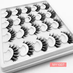 Nouvelle arrivée paquet épais doux Faux 6D 10 paires vison bande cils livre avec usine Style ensemble en gros - Product Image 5