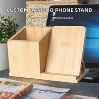 Support de téléphone portable en bois naturel personnalisable avec amplificateur de son, portable, pliable, pour bureau et tablette, polyvalent