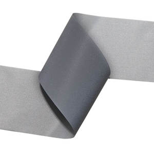 WANXIAO materiale riflettente ciao Vis Saso 2913 nastro riflettente cucire su argento grigio poliestere nastro di tessuto riflettente - Product Image 5