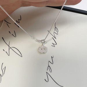 Collier pendentif polyvalent de luxe haut de gamme en argent pur S925 pour femme, coquille ovale naturelle irisée, lumière de niche - Product Image 3