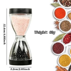 Nouveau shaker à épices portable <span class=keywords><strong>de</strong></span> 100ml avec couvercle hermétique pour le camping en plein air barbecue RV Mini 2-en-1 sablier salière et poivrière - Product Image 2
