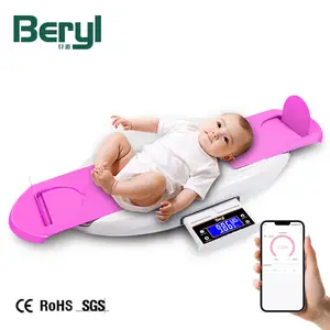 Timbangan pengukur panjang dan tinggi bayi, timbangan bayi portabel dengan tinggi badan