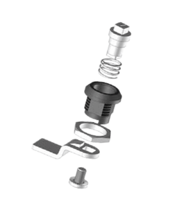 K0518 KIPP Loquet de compression à quart de tour en alliage de zinc avec bouton à ailettes, étanche IP65, quincaillerie industrielle - Product Image 2