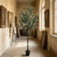 Vente en gros d'usine, décorations de fête, arbres artificiels, plantes d'olivier artificielles vertes, décorations pour la maison, l'hôtel, le bureau, le restaurant, le bar