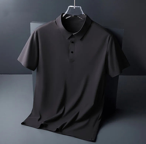 เสื้อโปโลกอล์ฟแบบเข้ารูปแห้งเร็วเสื้อโปโลแขนสั้นสีพื้นหรูหราออกแบบได้ตามต้องการ - Product Image 4