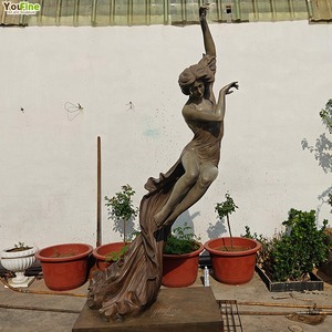 Statua in Bronzo a Grandezza Naturale di <span class=keywords><strong>Donna</strong></span> Danzante, Elegante Scultura Femminile per Decorazione di Giardini e Ville - Product Image 4