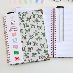 Quaderno Vintage Floreale <span class=keywords><strong>A4</strong></span> con Spirale Doppia in Oro Rosa, 160 Fogli, Carta a Righe 80gsm, Agenda Mensile Non Datata - Product Image 1