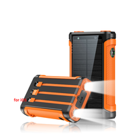 Batterie externe solaire haute capacité 20000 mAh, charge sans fil, design portable étanche, charge rapide 22,5 W, trois câbles inclus