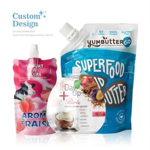 180Ml- 200Ml Bolsa de boquilla Jugo o puré de frutas o jalea Embalaje Bolsa de pie con boquilla - Product Image 2