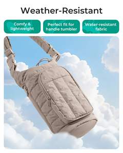 Bolsa para Botella de Agua con Diseño de Múltiples Bolsillos, Estilos de Transporte Versátiles, Bolsas con Aspecto Acolchado Elegante - Product Image 3