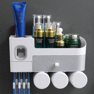 Dispensador Automático de Pasta de Dientes <span class=keywords><strong>Ecoco</strong></span> para Montar en la Pared del Baño con Soporte para Cepillo de Dientes - Product Image 6