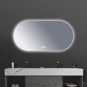 Sản xuất hiện đại treo tường LED phòng tắm gương hình bầu dục IP44 Defog cảm ứng chuyển đổi mờ tùy chỉnh chức năng Hot Bán khách sạn nhà - Product Image 1