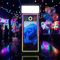 Nouvelle cabine photo miroir magique, cabine photo selfie tout-en-un avec éclairage RGB et flight case, cabine photo DSLR