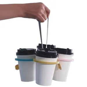 Eco-Vriendelijke Take-Out Hoge Standaard Opvouwbare Beker Drankdrager Neem Weg Koffiekopjes Houder