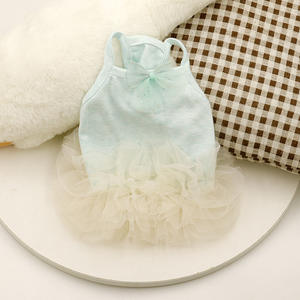 Vêtements gracieux pour animaux <span class=keywords><strong>de</strong></span> compagnie dentelle <span class=keywords><strong>voile</strong></span> chien robe refroidissement chien vêtements <span class=keywords><strong>gilet</strong></span> et t-shirt - Product Image 3