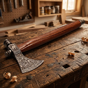 Hacha táctica de acero de Damasco, hecha a mano, industrial, de supervivencia, estilo vikingo, venta directa, hacha personalizada para acampar al aire libre - Product Image 3