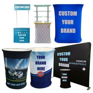 Trade Show Display <b>Table</b> Rectangle Counter Free Design <b>Foldable</b> <b>Table</b> Display Counter - Product Image 1