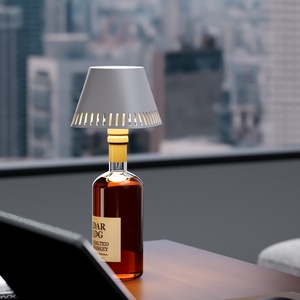 Lampe LED portable pour bouteille de vin, bouchon de bouteille de vin avec lampe LED, lampe LED rechargeable pour bouteille de vin pour restaurant et hôtel - Product Image 2