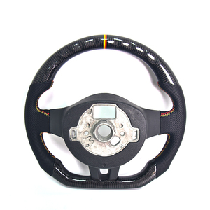 Volante Deportivo de Fibra de Carbono Forjado Modificado TUONI para <span class=keywords><strong>Volkswagen</strong></span> <span class=keywords><strong>Golf</strong></span> 6 <span class=keywords><strong>GTI</strong></span>, Ensamblaje de Volante con Cuero Perforado de Gamuza de Terciopelo - Product Image 3