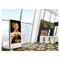 Pantallas LED de soporte de suelo Ip56 de 55 pulgadas para publicidad al aire libre, pantalla digital LCD completa, máquina de publicidad vertical
