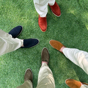 2024 LP Herenschoenen Britse stijl loafers kleine echt lederen instappers platte enkel mocassins voor zomermode trend - Product Image 2