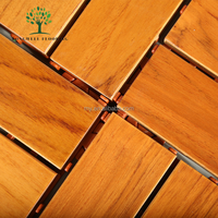 Snap together Carreaux en bois massif Kempas en teck Merbau massif Parquet de porte Parquet en bois de jardin