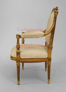 Fauteuils de style <span class=keywords><strong>Louis</strong></span> XV français Cadre en bois massif fauteuils de salon chaises de loisirs de luxe - Product Image 4