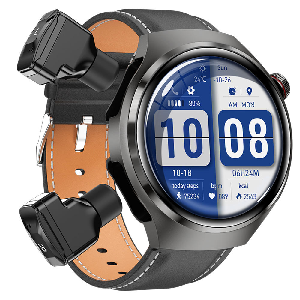 2026 DK56 2 in 1 Smartwatch BT Call Fitness Tracker 1.53inch Screen Sports Relojes Headset Smart Watch with Earbuds for Men