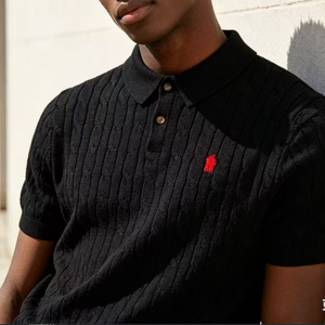 Pull-over Ralf personnalisable avec logo pour <span class=keywords><strong>homme</strong></span>, 100 % coton pur, nouvelle collection printemps-été, anti-boulochage, manches courtes, tricoté, devant Laurla - Product Image 2